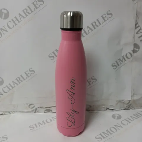 PERSONALISED PINK INSULATED DRINKS BOTTLE