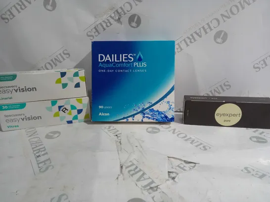 APPROX 20 ITEMS TO INCLUDE DAILIES AQUACOMFORT, EYEXPERT, EASYVISION