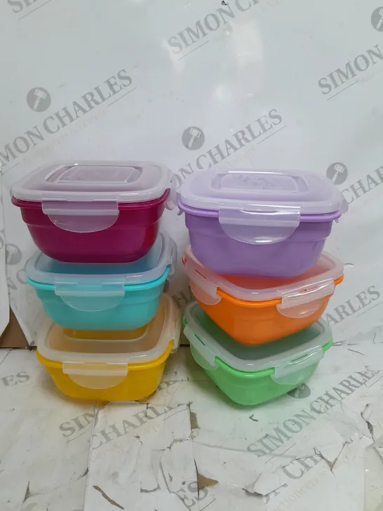 BOXED OUTLET LOCK & LOCK SET OF 6 MULTI-COLOUR CONTAINER SET