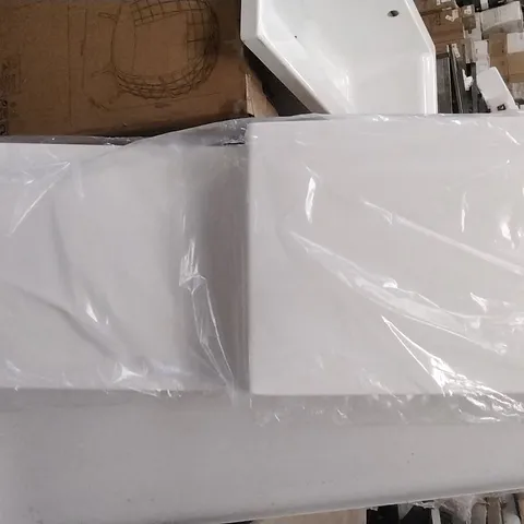 BOXED L SHAPE SHOWER FRONT PANEL 1675 3MM WHITE 