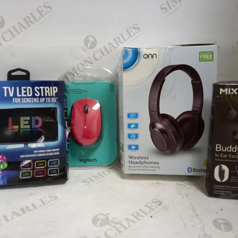 LOT OF APPROXIMATELY 12 ELECTRICAL ITEMS, TO INCLUDE LED STRIP, MOUSE, EARPHONES, ETC