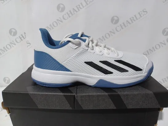 ADIDAS COURTFLASH K WHITE TRAINER - UK 3 