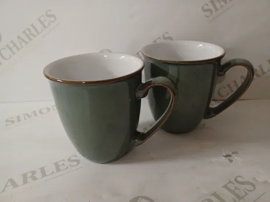 DENBY 2048818 REGENCY GREEN COFFEE BEAKER/MUG SET