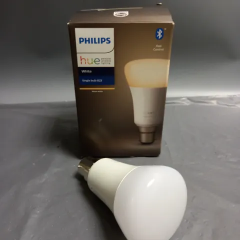 BOXED PHILIPS HUE APP CONTROLLED SINGLE BULB - WHITE B22