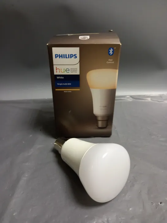 BOXED PHILIPS HUE APP CONTROLLED SINGLE BULB - WHITE B22