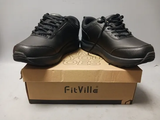 BOXED PAIR OF FITVILLE SHOES IN BLACK UK SIZE 8.5