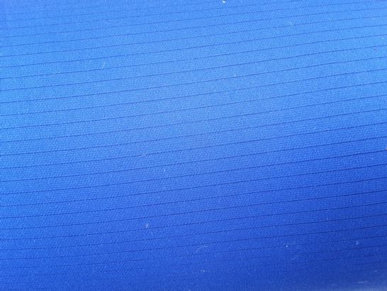 ROLL OF STRIPED ROYAL BLUE POLYESTER FOOTBALL SHIRT FABRIC- SIZE UNSPECIFIED 