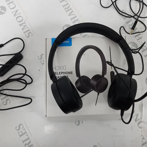 BOXED NEW BEE TELEPHONE HEADSET WITH MICROPHONE H360
