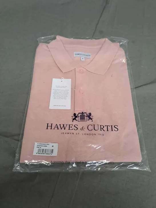 SEALED HAWES & CURTIS PINK MERCERIZED POLO SHIRT - MEDIUM