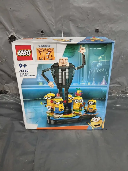 BOXED LEGO DESPICABLE ME 4 BRICK-BUILT GRU AND MINIONS SET