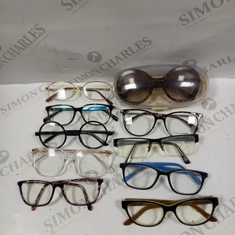 BOX OF APPROXIMATELY 25 ASSORTED PRESCRIPTION LENS & SUNGLASSES 