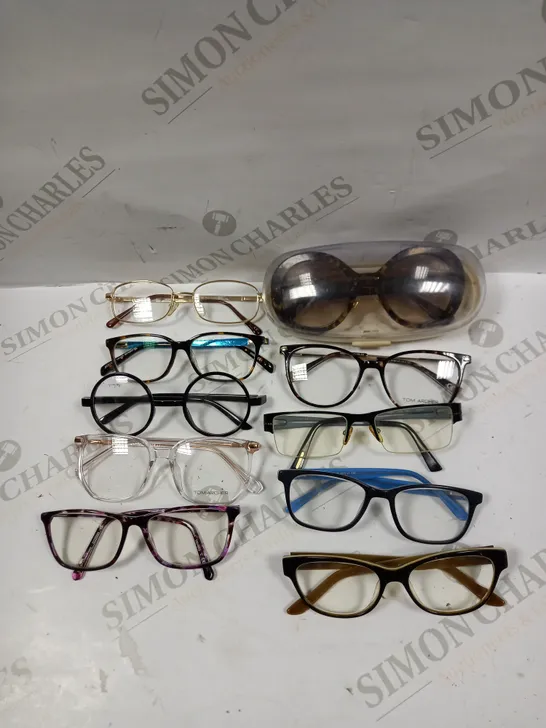 BOX OF APPROXIMATELY 25 ASSORTED PRESCRIPTION LENS & SUNGLASSES 