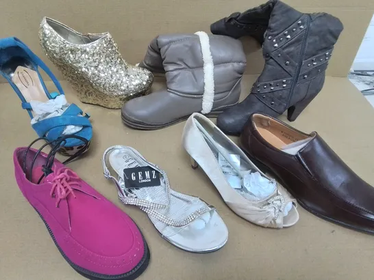 LOT OF 10 ASSORTED PAIRS OF SHOES TO INCLUDE GEMS LONDON AND MONTIS ALBANI - VARIOUS SIZES