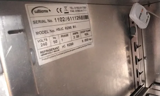 WILLIAMS H5UC R290 R1 UNDER COUNTER FRIDGE