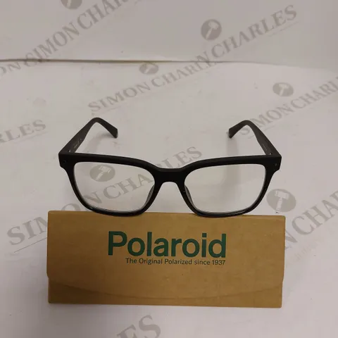 POLAROID MENS BLACK FRAMED EYEGLASSES 