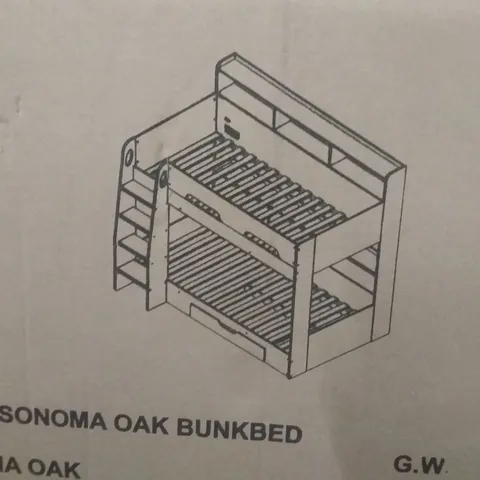 BOXED ORION SONOMA OAK BUNK BED 4 BOXES 
