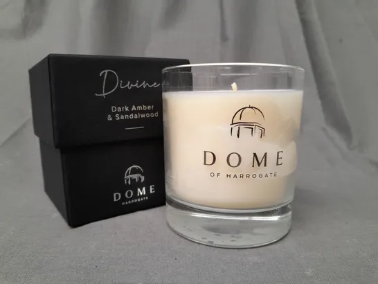 BOXED DOME DIVINE DARK AMBER & SANDALWOOD SCENTED CANDLE