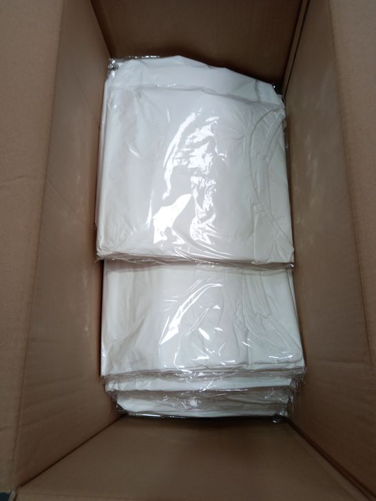LOT OF APPROXIMATELY 50 DISPOSABLE PROTECTIVE WHITE GOWNS 