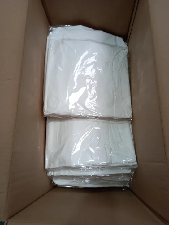 LOT OF APPROXIMATELY 50 DISPOSABLE PROTECTIVE WHITE GOWNS 