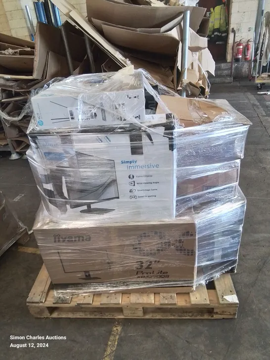 PALLET OF APPROXIMATELY 16 UNPROCESSED RAW RETURN MONITORS TO INCLUDE;