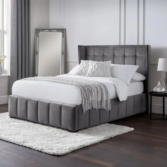 BOXED PALMIRA UPHOLSTERED BED FRAME (1 BOX ONLY, MISSING BOXES)