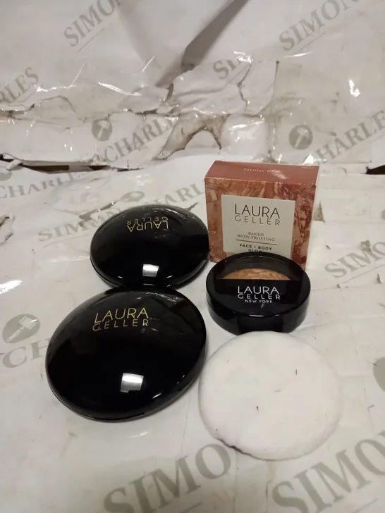 LAURA GELLER BAKED BODY FROSTING FACE & BODY GLOW WITH PUFF TAHITIAN GLOW 