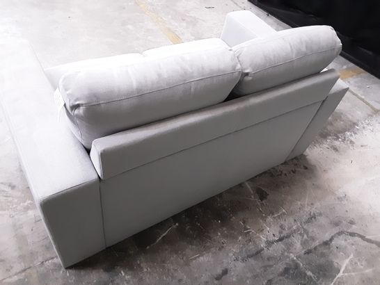 DESIGNER GREY FABRIC 2-SEATER SOFA 