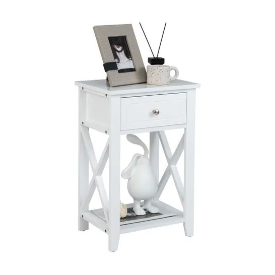 BOXED COSTWAY MODERN X-DESIGN NIGHTSTAND