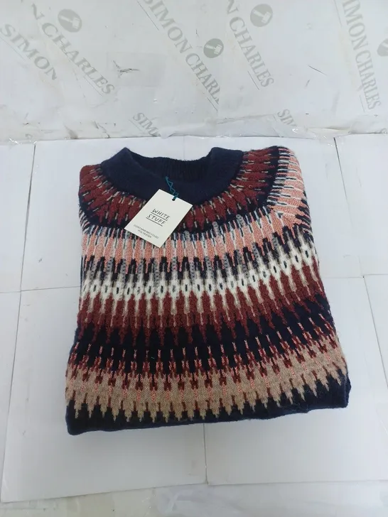 WHITE STUFF SWEATER IN NAVY SIZE UK 18