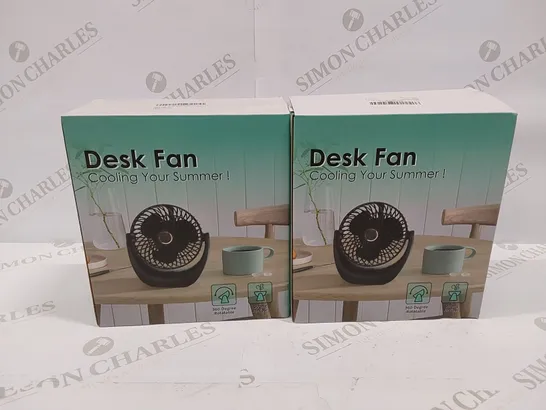 2 BRAND NEW DESK FANS 