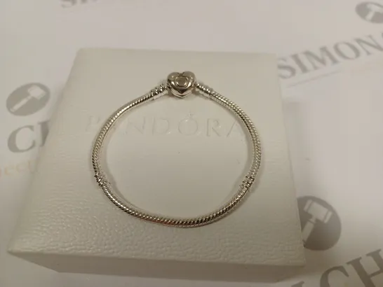 PANDORA SILVER EFFECT CHARM BRACELET