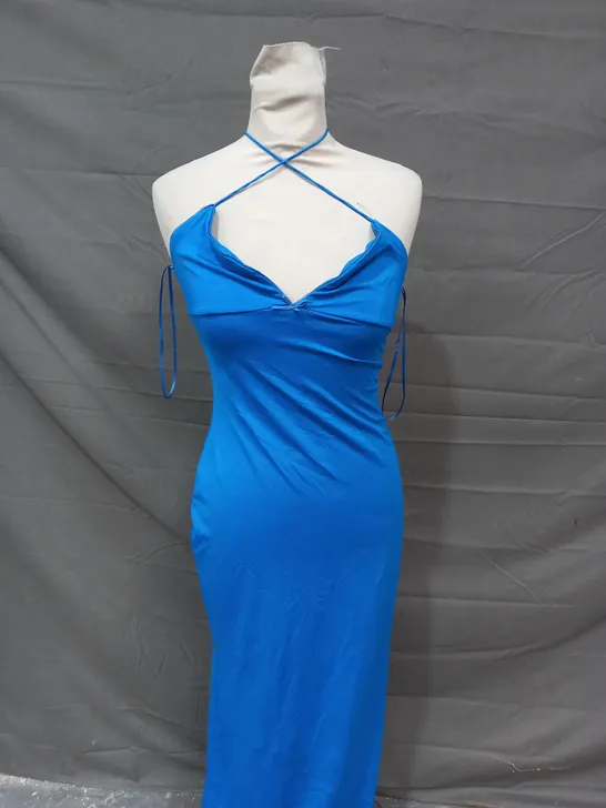 BERSHKA BRIGHT BLUE TIGHT DRESS - MEDIUM