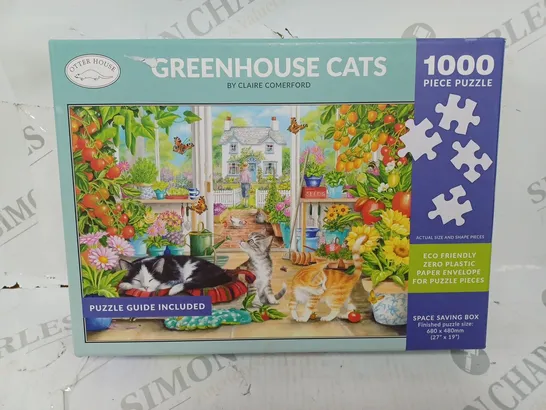 OTTERHOUSE GREEHOUSE CATS 1000 PIECE PUZZLE 