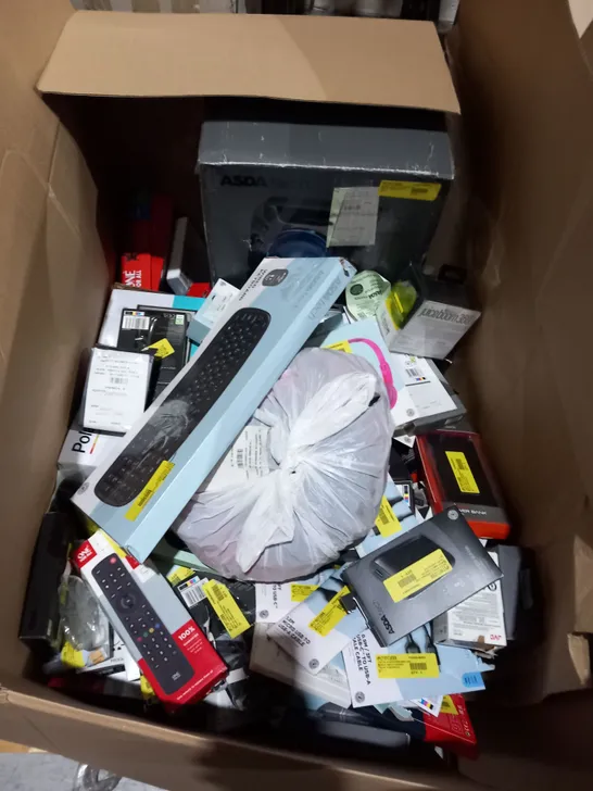 LARGE BOX OF ASSORTED ELECTRICAL GOODS TO INCLUDE;