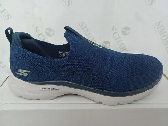 SKETCHERS GO WALK 6 TRAINERS IN NAVY - SIZE UK 6