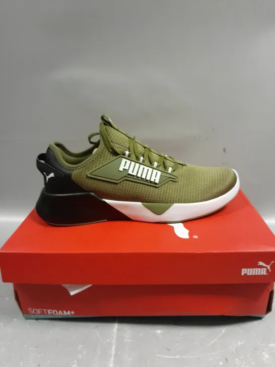 BOXED PAIR OF PUMA TRAINING RETALIATE TRAINERS IN KHAKI - 7