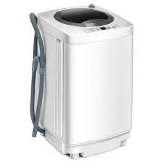 BOXED COSTWAY FULL-AUTOMATIC PORTABLE WASHER WITH 6 PROGRAMS AND 3 WATER LEVEL