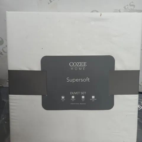 COZEE HOME SUPERSOFT WHITE DUVET SET - SINGLE