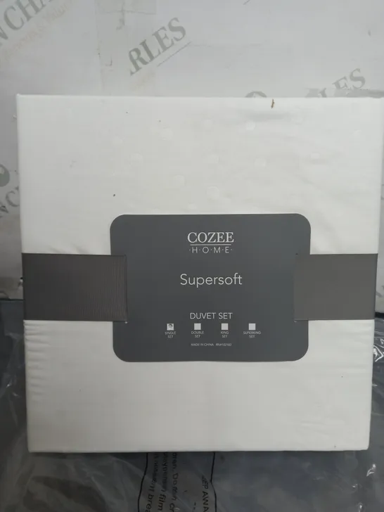 COZEE HOME SUPERSOFT WHITE DUVET SET - SINGLE