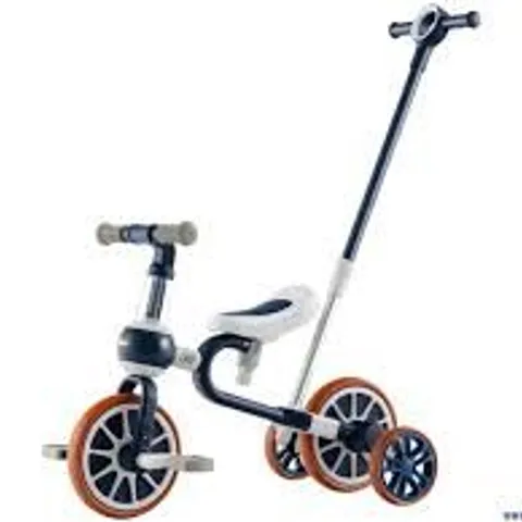 BOXED COSTWAY 4 IN 1 KIDS TRICYCLES WITH PUSH HANDLE & TRAINING WHEELS BABY BALANCE BIKE - NAVY