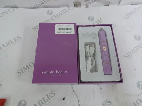 BOXED BEAUTY 2 IN 1 SUPER SMOOTH FACE & BROWS HAIR REMOVER, PURPLE