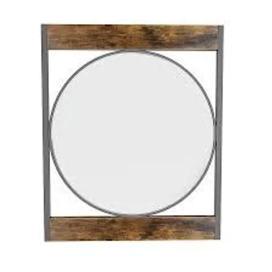 BOXED LUVODI 28.9-IN W X 34-IN H ROUND SILVER BEVELED WALL MIRROR