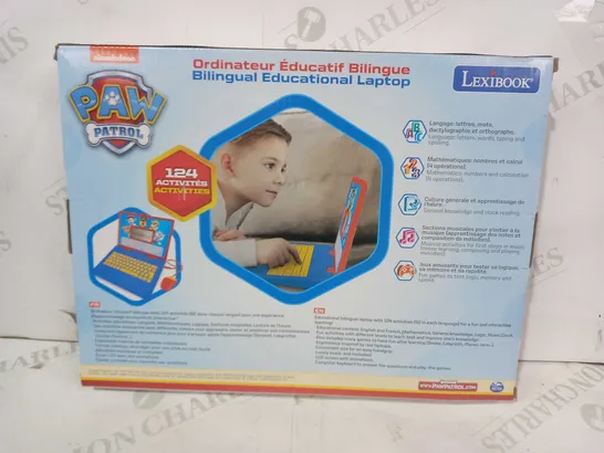 LEXIBOOK PAW PATROL BILINGUAL EDUCATIONAL LAPTOP