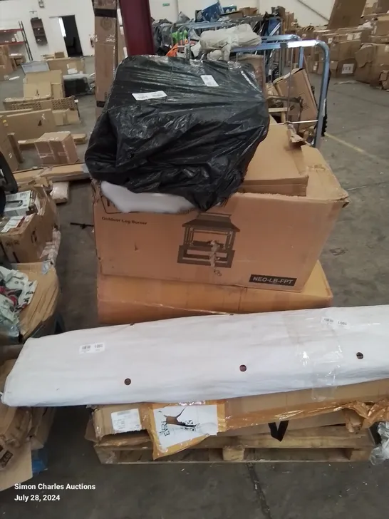 PALLET CONTAINING VARIOUS FURNITURE PARTS AND INCOMPLETE CHAIR SETS ETC.