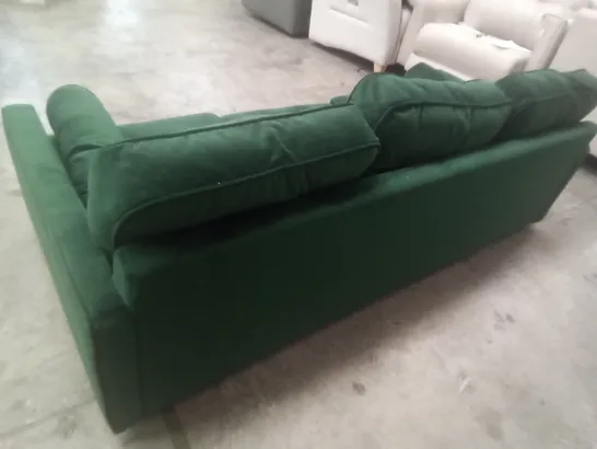 DESIGNER THE LOUNGE COMPANY MADE 2 SEATER SOFA - DARK GREEN FABRIC 