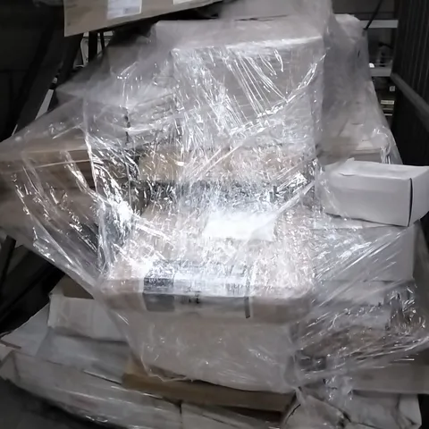 PALLET OF ASSORTED BOXED BATHROOM FURNITURE PARTS