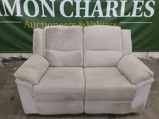 QUALITY DESIGNER MANUAL RECLINER 2 SEATER SOFA - ALBION FABRIC 