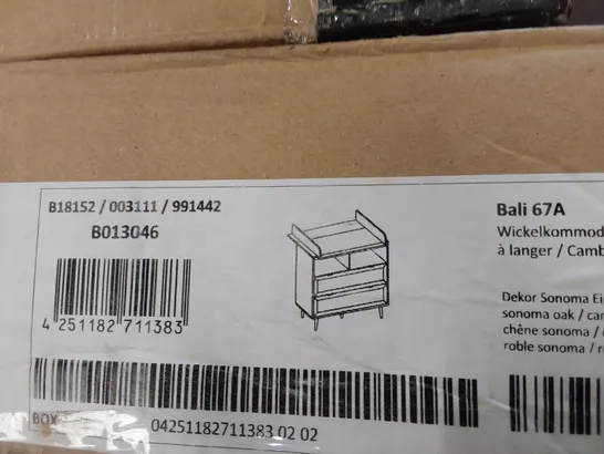 BOXED BALI 67A CHANGING TABLE IN WHITE (2 BOXES)