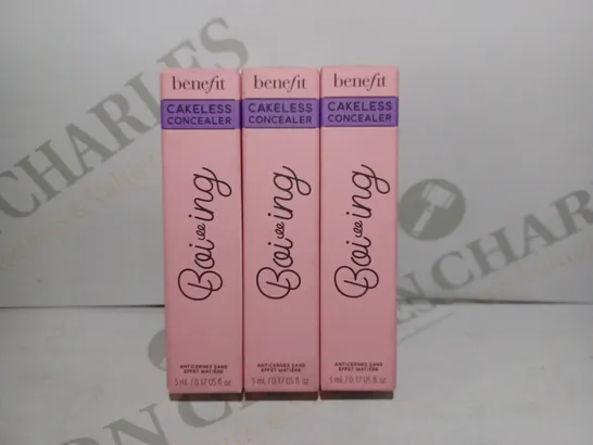 LOT OF APPROX 17 X 5ML BENEFIT COSMETICS BOI-ING CAKELESS FULL COVERAGE LIQUID CONCEALER - #17 YOUR WAY DEEPEST-DARK WARM