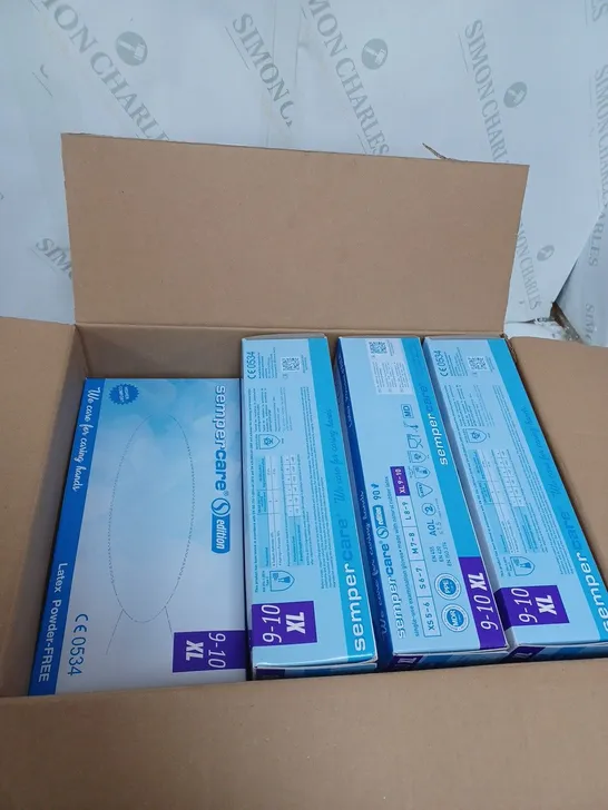 BOX OF ASSORTED SEMPERCARE® EDITION LATEX GLOVES 